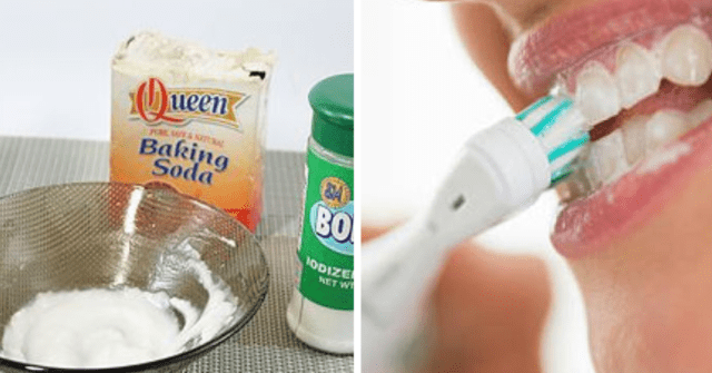 Bicarbonato, agua oxigenada y sal para los dientes