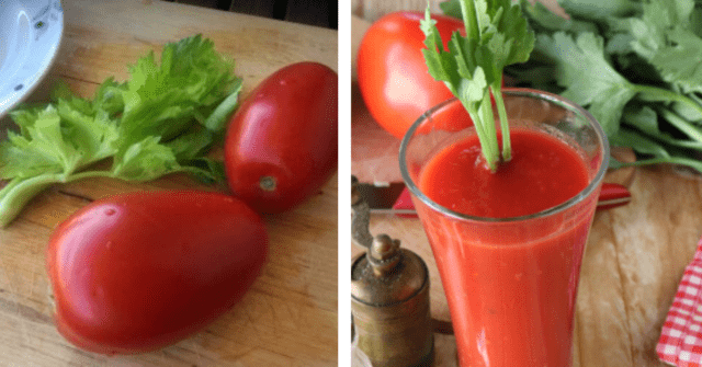 Tomate y apio para regular los niveles de azucar en la sangre