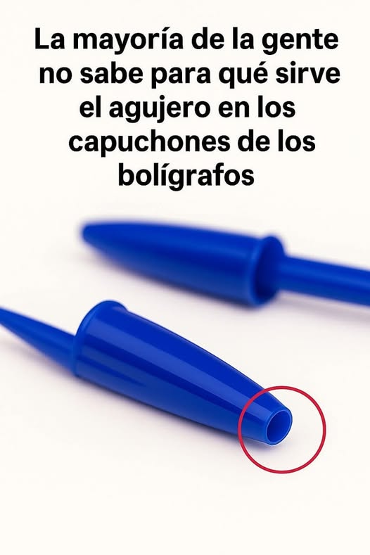 ¿PARA QUÉ SIRVEN LOS AGUJEROS EN LOS CAPUCHONES DE LOS LAPICEROS?